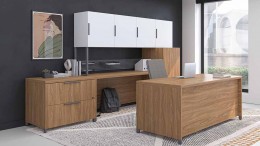 Office Desk with Storage Set