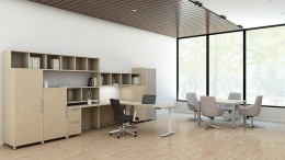 L Shaped Desk with Storage