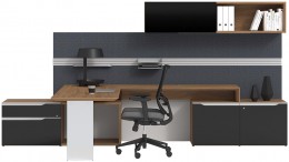 Modern L Shaped Desk with Storage