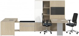 U Shaped Desk with Storage