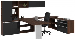 U Shaped Executive Desk with Storage