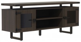 Storage Credenza with Glass Doors
