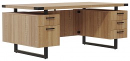 Double Pedestal Desk with Drawers