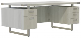 Double Pedestal Desk with Drawers