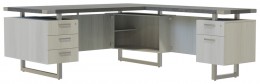 L Shaped Desk with Drawers