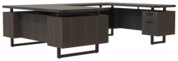 4 Person L Shaped Desk Pod with Privacy Panels