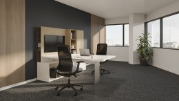 L Shaped Desk with Drawers