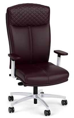 Leather Executive High Back Chair with Lumbar Support