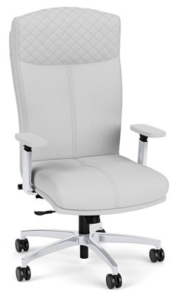 White Leather Executive Office Chair - Carmel Series