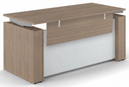 Standing Desk with Glass Modesty Panel