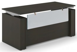 Standing Desk with Acrylic Modesty Panel