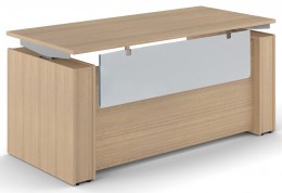 Standing Desk with Acrylic Modesty Panel