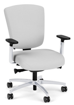 White Office Chair with Lumbar Support - Heavy Duty - Brisbane HD