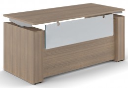 Standing Desk with Acrylic Modesty Panel