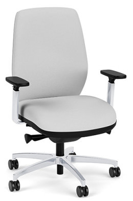 White Leather Office chair - Riva Series