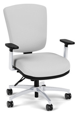 White Leather Office Chair - Brisbane Series