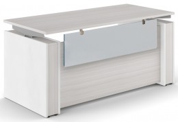 Standing Desk with Acrylic Modesty Panel