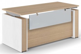 Standing Desk with Acrylic Modesty Panel