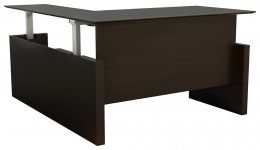 L Shaped Height Adjustable Desk