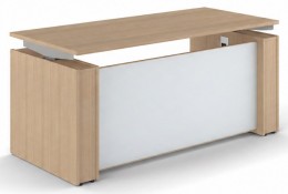 Standing Desk with Glass Modesty Panel