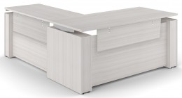 L Standing Desk with Laminate Modesty Panels