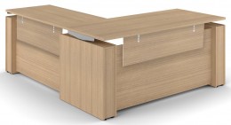 L Standing Desk with Laminate Modesty Panels