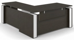 Sit Stand L Desk with Modesty Panel