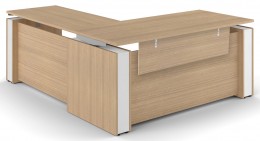 Sit Stand L Desk with Modesty Panel