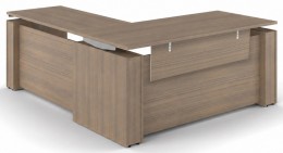 Standing L Desk with Modesty Panel