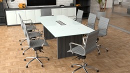 Glass Top Conference Table