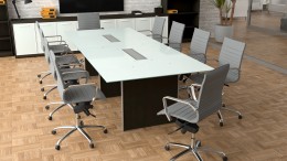 Glass Top Conference Table