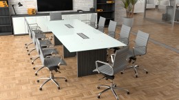 Glass Top Conference Table