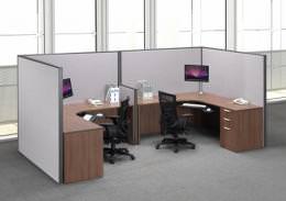 Two Person Cubicle Desk - SpaceMax