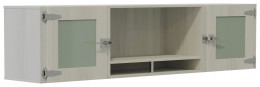 Wall Mounted Hutch with Glass Doors