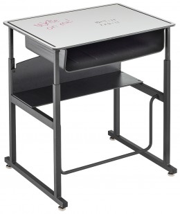 Adjustable Height Student Desk with Dry Erase Top