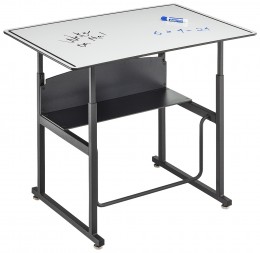 Adjustable Height School Desk with Dry Erase Top