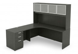 L Shaped Desk with Hutch