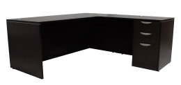 L Shaped Desk with Drawers - PL Laminate