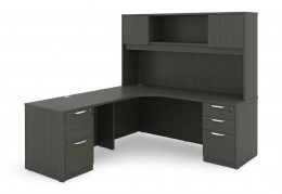 L Shaped Desk with Hutch