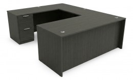 U Shaped Desk with Drawers