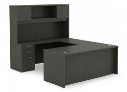 U Shaped Desk with Hutch
