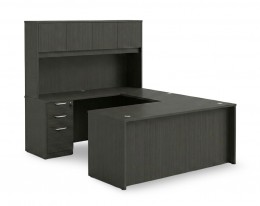 U Shaped Desk with Hutch