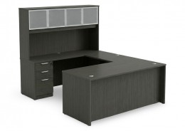 U Shaped Desk with Hutch