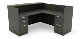 L Shaped Reception Desk with Drawers