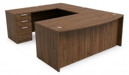 Bow Front U Shape Desk