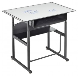 Adjustable Height Student Desk with Dry Erase Top