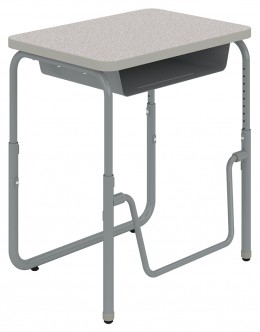 Height Adjustable School Desk with Footrest