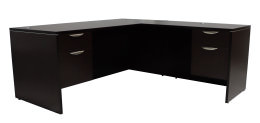 L Shaped Desk with Drawers - PL Laminate Series
