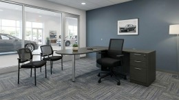 L Shaped Peninsula Desk