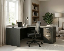 L Shaped Desk with Drawers